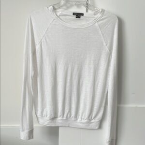 White Long Sleeve Top by Vince